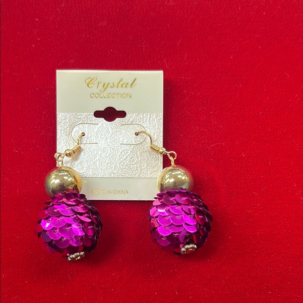 Gold and Pink Earrings